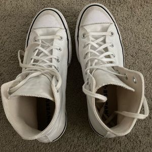 White Platformed Converese